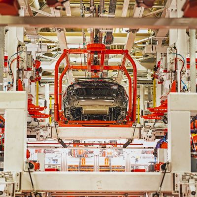 Tesla Freemont production line